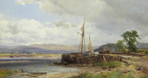 Estuary with Beached Boats